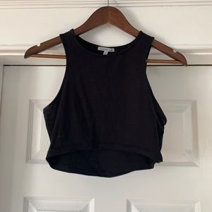 Black tank crop top